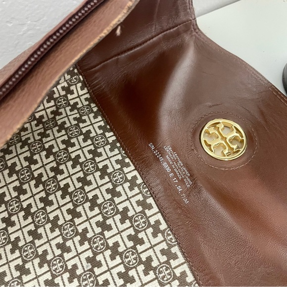 Tory Burch Junction Tumbled Leather Low Heel Knee High Riding Boots - Picture 13 of 16